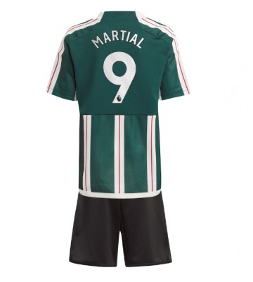 Manchester United Anthony Martial #9 Replica Away Stadium Kit for Kids 2023-24 Short Sleeve (+ pants)